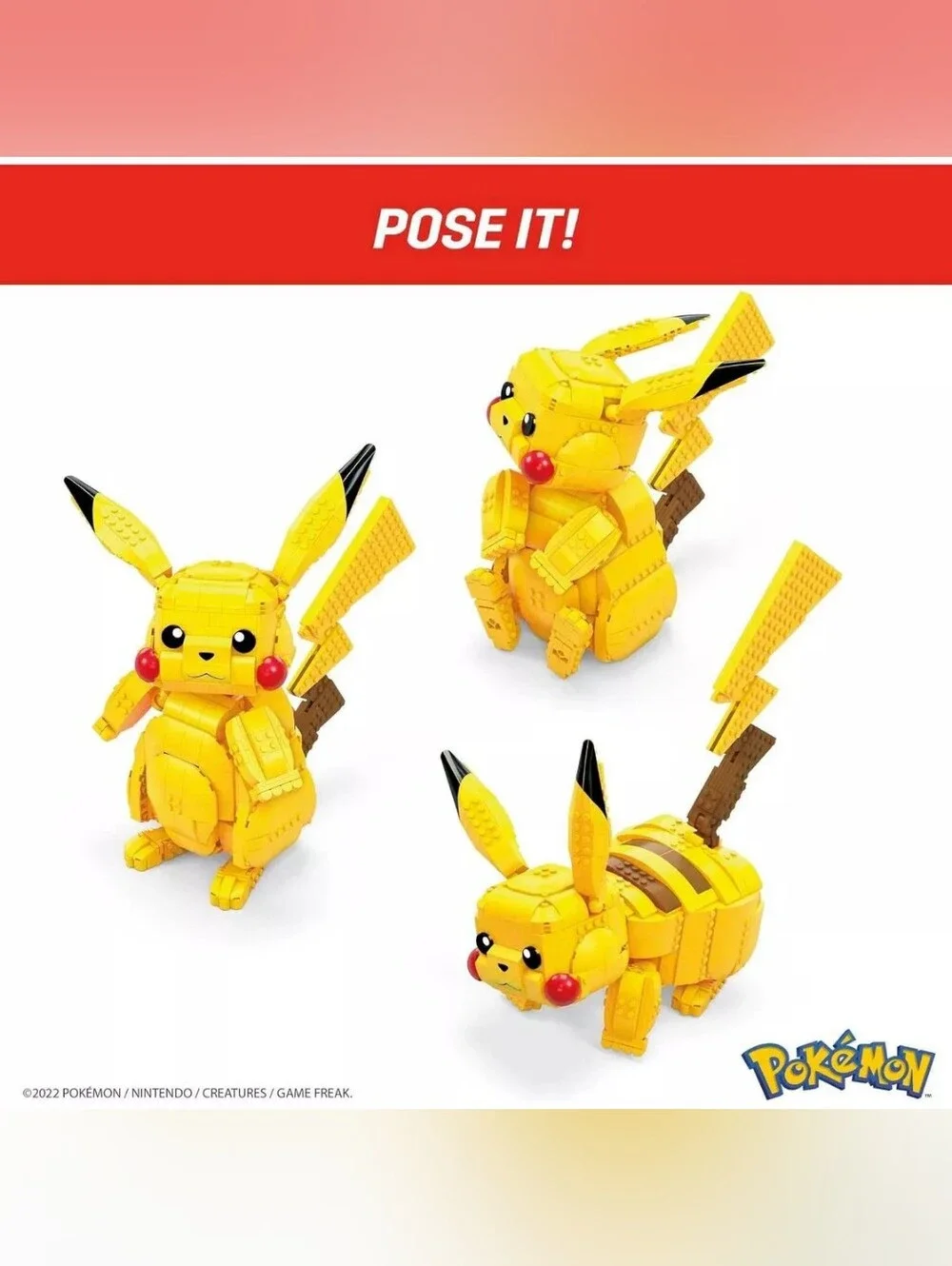 Jumbo Pokemon Pikachu Building Set NEW